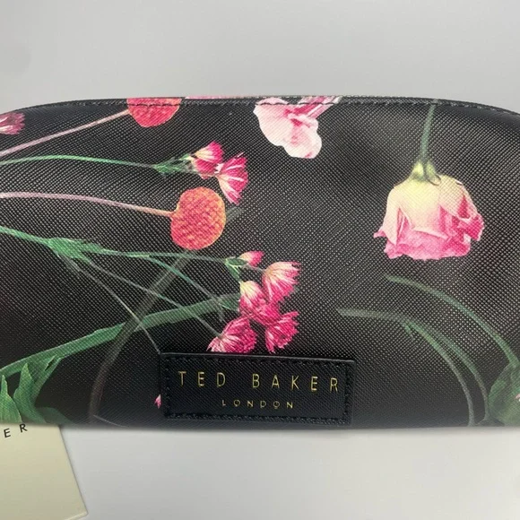 Ted Baker Black Floral Cosmetic Bag - Picture 2 of 8
